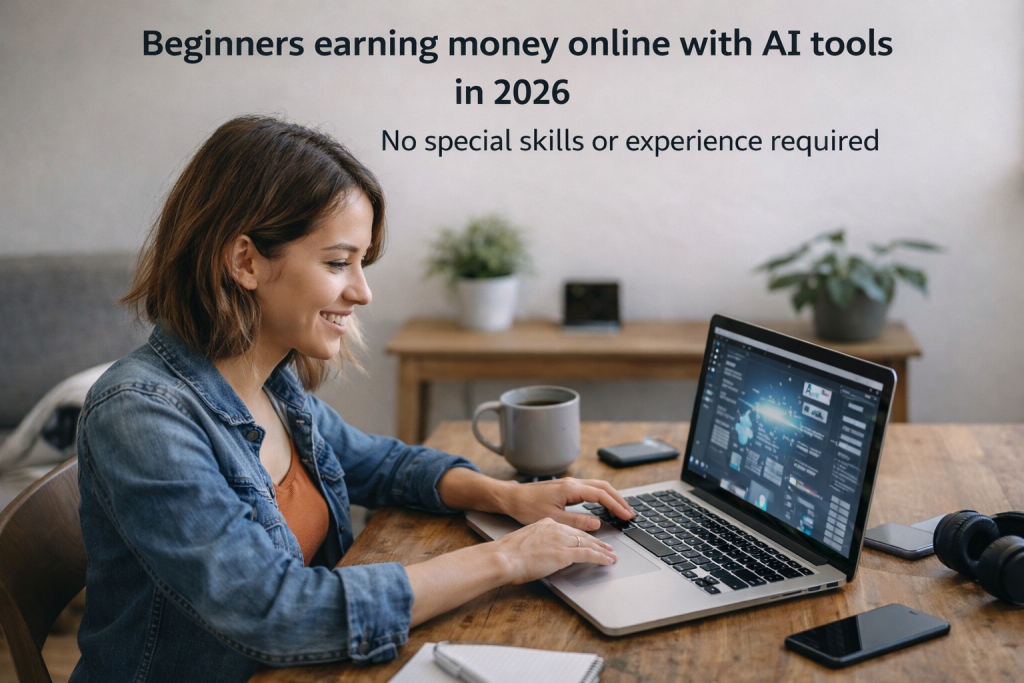 beginners starting online earning with AI tools in 2026