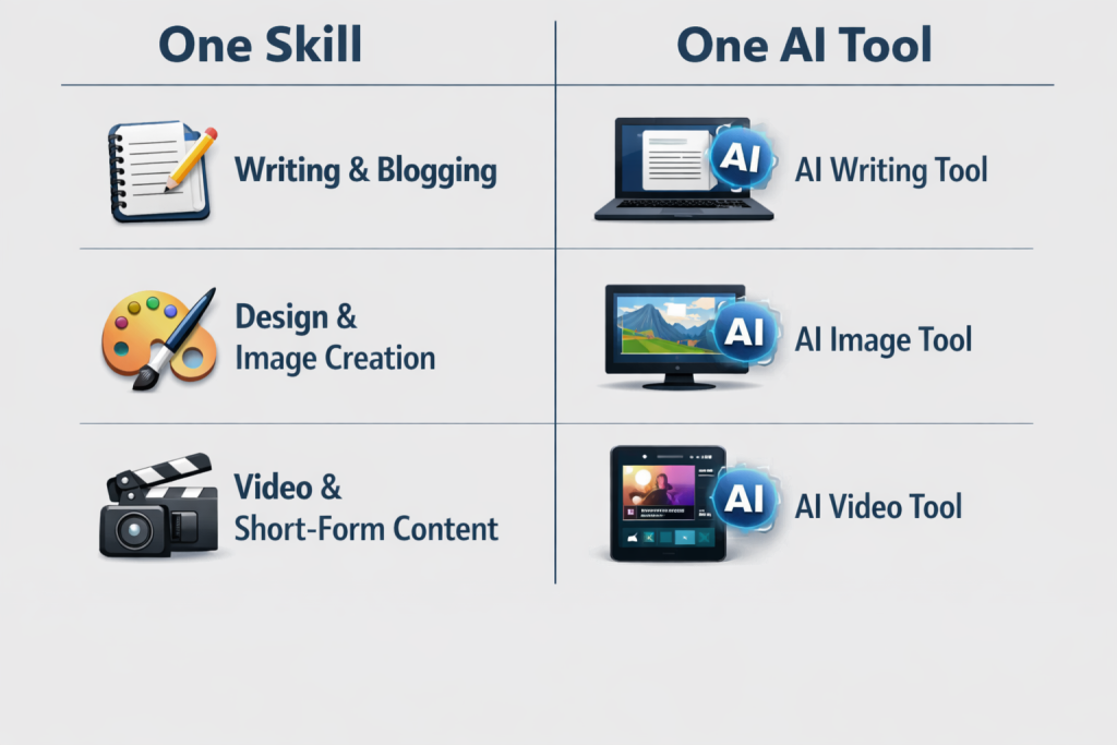 choosing one AI tool and one skill for online earning