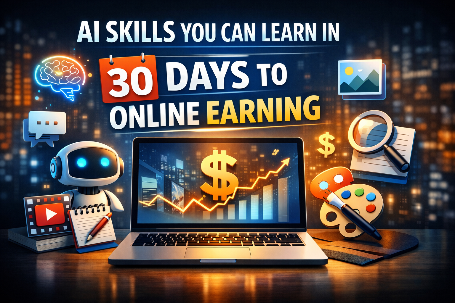 Read more about the article AI Skills You Can Learn in 30 Days to Start Online Earning