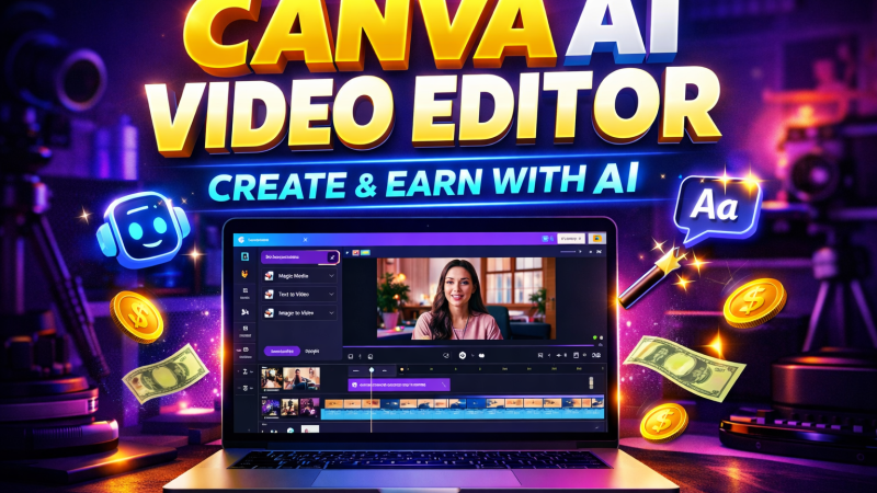 Canva AI Video Editor review for YouTube automation and online earning