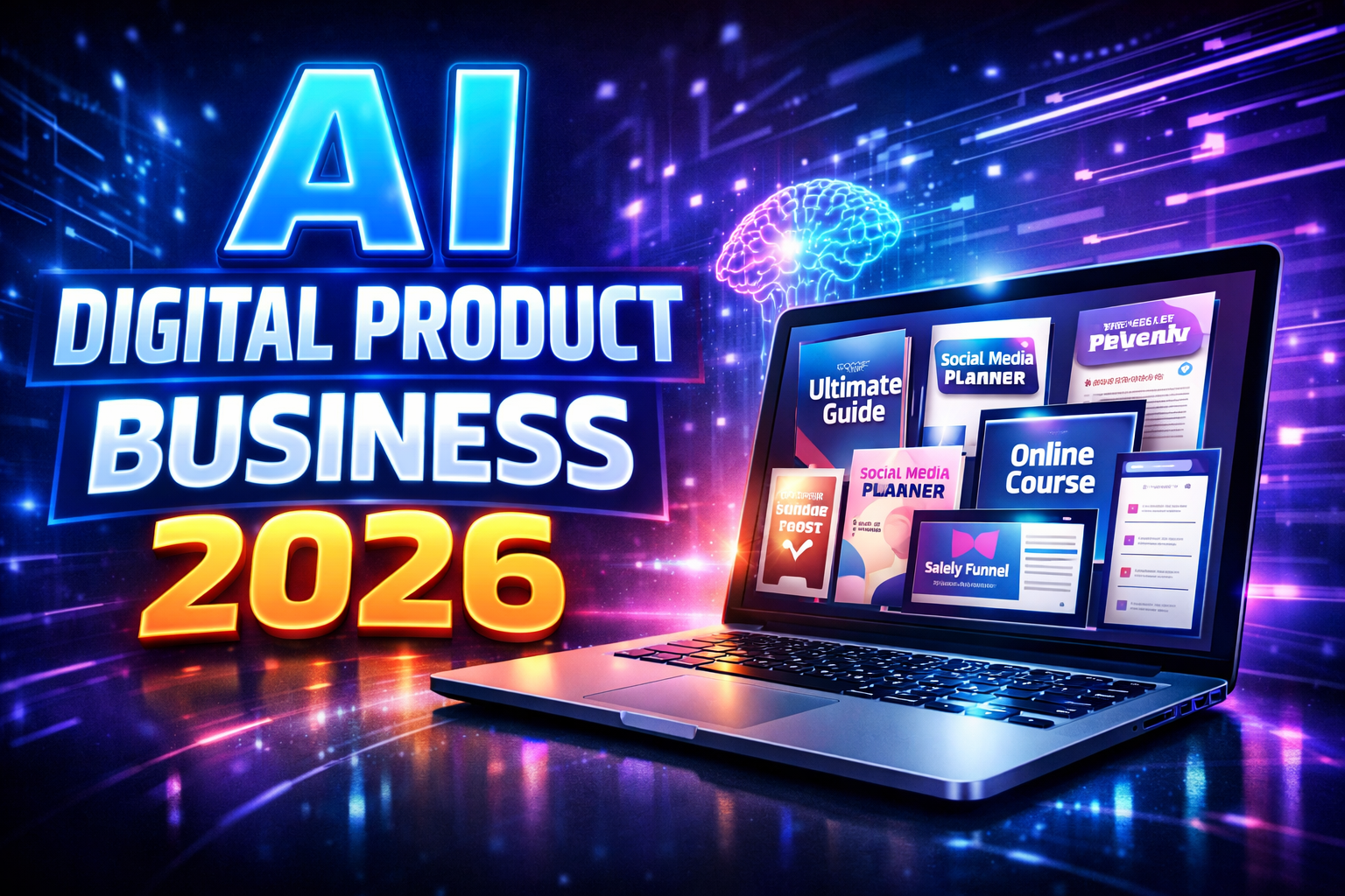 Read more about the article Beginner Guide – How to Start an AI Digital Product Business from Scratch