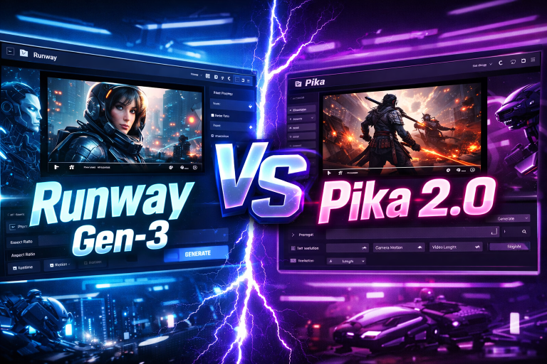 Runway Gen-3 vs Pika 2.0 AI video generator comparison