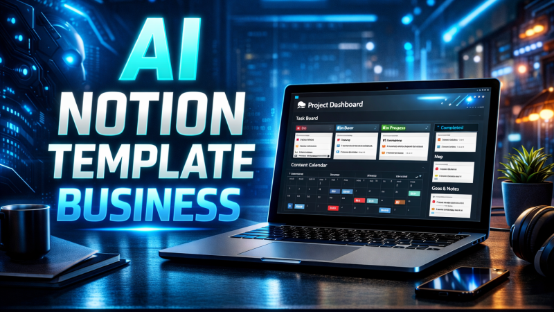 AI powered Notion template business for beginners